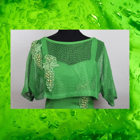 GREEN VINTAGE DRESS SET (2 PIECE) - Picture 8 of 8